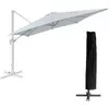 Happy Garden Parasol Déporté Molokai Carré 3x3m Blanc + Housse