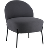 HAPPY GARDEN Fauteuil en tissu boucle gris HELMI Gris