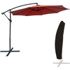 HAPPY GARDEN Parasol déporté OAHU rond 3m de diamètre terracotta + housse Orange