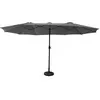 HAPPY GARDEN Parasol double 2,7x4,6m LINAI gris Gris
