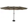HAPPY GARDEN Parasol double 2,7x4,6m LINAI taupe Marron