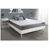 ACTISOM Ensemble sommier matelas 160x200 Actiflex dream Ressorts ensachés et mémoire de forme - 22 cm - Mi-ferme - sommier kit Blanc