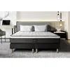 PRESTIGE LITERIE Ensemble sommier matelas 160x200 Suite Ressorts ensachés et mémoire de forme - 26 cm - Equilibré - double sommiers Noir
