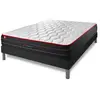 SOMNESS Ensemble sommier + matelas BOOST ressorts ensachés et mémoire de forme 160x200 160 x 200 cm Noir