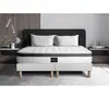 PRESTIGE LITERIE Ensemble sommier matelas 180x200 Supérieur Mémoire de forme - 21 cm - Ferme - double sommiers blanc