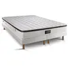 PRESTIGE LITERIE Ensemble matelas sommier Supérieur Mémoire de forme - 200x200 cm - Ferme - double sommiers blanc