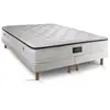 PRESTIGE LITERIE Ensemble matelas sommier Privilège Mémoire de forme - 180x200 - Equilibré - double sommiers blanc