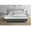 VITALIT Pack Prêt A Dormir Vital Relax 140 X 190 Cm Sommier Kit Gris