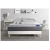 ACTISOM Ensemble sommier matelas 140x190 Actilatex plus Latex et mémoire de forme - 26 cm - Très ferme - sommier kit Blanc + 2 oreillers +