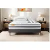 Septnuits Pack Matelas + Sommier Kit Gris 140x190 Memo Spring Ressorts...