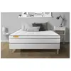 SEPTNUITS Ensemble sommier matelas 160x200 Memo luxe Ressorts ensachés et mémoire de forme - 26 cm - Equilibré - sommier kit blanc