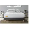 Septnuits Pack Matelas + Sommier Kit Gris 180x200 Memo Bio Mousse A Me...