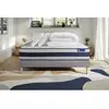 ACTISOM Ensemble sommier matelas 140x190 Actiflex ergo - 24 cm - Ferme - sommier kit gris + 2 oreillers + couette