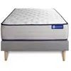 ACTISOM Ensemble matelas Mémoire de forme ACTIMEMO FORM 80x200 cm 5zones de confort + sommier KIT gris 80 x 200 cm Gris