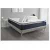 ACTISOM Ensemble sommier matelas 180x200 Actimemo max - 26 cm - Ferme - sommier kit gris + 2 oreillers + couette