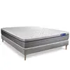 ACTISOM Ensemble sommier matelas 200x200 Actimemo zen - 26 cm - Equilibré - sommier kit gris