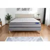 ACTISOM Ensemble sommier matelas 200x200 Actimemo pur - 20 cm - Ferme - sommier kit gris