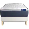 ACTISOM Ensemble matelas Mémoire de forme ACTIMEMO MAX 80x190 cm Maxi épaisseur 7zones de confort + sommier 80 x 190 cm Blanc