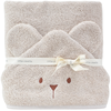 Cape de bain à oreilles Ourson - beige