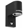 SILAMP Applique Murale Extérieure avec détecteur IP44 Noir pour Ampoule
