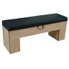 SOKKER Banc Bois avec rangement 113 x 32 cm avec coussin - Deluxe- Beige