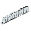 11 douilles standard carre 1/4 aux pouces 6 pans bgs de 3/16 à 1/2
