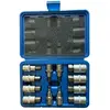 SATRA Coffret embouts courts hexagonaux sur douilles, 6 pans de 5 à 22mm,
