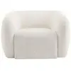 palozi home Fauteuil design bouclette "Washington " - Blanc