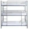 HABITAT ET JARDIN Lit superposé en métal triple HAVIN - 90 x 190 cm - Gris