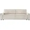 Palozi Sofa Canapé convertible en velours côtelé "Montaigne" - 3 places - Beige 245 x 102 x 88 cm, Beige.