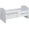 Habitat et Jardin Lit enfant avec barrière "Victoria" - Bois - Blanc - 80 x 160 cm