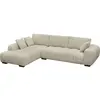 Habitat et Jardin Canapé d'angle tissu "Monceau" - 3 places - Beige