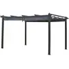 HABITAT ET JARDIN Pergola aluminium avec toit rétractable - 3 x 4 m - Anthracite