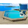 Habitat et Jardin Piscine bois " Miami 130 " - 4.86 x 3.36 x 1.30 m + Bâche à bulles 180 µ + Bâche hiver 280 gr/m²