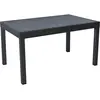 Table de jardin en aluminium extensible ""Lagos"" - 140/280 x 90 x 76 cm - Noir