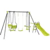 HABITAT ET JARDIN Portique en métal - Ludo II - 4 agrès - 315 x 225 x 195 cm - Vert - Pour enfants à partir de 3 ans