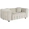 Canapé droit en tissu chenille Vendome - 2 places - Beige
