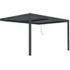 Pergola adossée en aluminium Windsor - Gris anthracite - 3 x 4 m