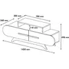 Habitat et jardin Meuble TV en bois "Rose" - 145 x 36 x 49 cm - Noyer ...