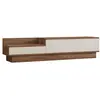 Meuble TV en bois Barko - 160 x 35 x 35 cm - Pin atlantiqueBlanc