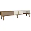 Meuble TV en bois "Milan" - 180 x 35 x 40 cm - Crème de noix