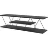 Meuble TV en bois "April" - 120 x 30 x 33 cm - Gris anthracite
