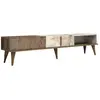 Meuble TV en bois Milan - 180 x 35 x 40 cm - NoyerBlanc