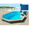 Habitat et jardin Piscine bois " Brazilia 144 " 5.86 x 3.86 x 1.44 m -...