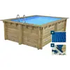 Habitat et jardin Piscine bois rectangle " Caimans 140 " - 4.10 x 3.00...