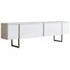 Meuble TV en bois Luxe - 180 x 30 x 50 cm - Or blanc