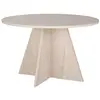 Table à manger en bois Virella - 120 x 120 x 75 cm - Travertin