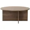 Table basse en bois Soleil - 90 x 90 x 40 cm - Noyer