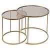 Lot de 2 tables basses en métal Aurum - 80 x 80 x 43 cm - Or Bronze