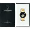 Pierre Lannier Montre Homme Trio Cadran Noir Bracelet Acier Doré
